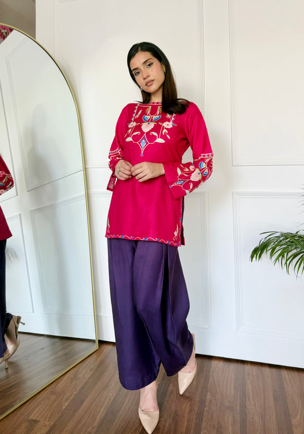 Pink & Purple Farshi Salwaar Set