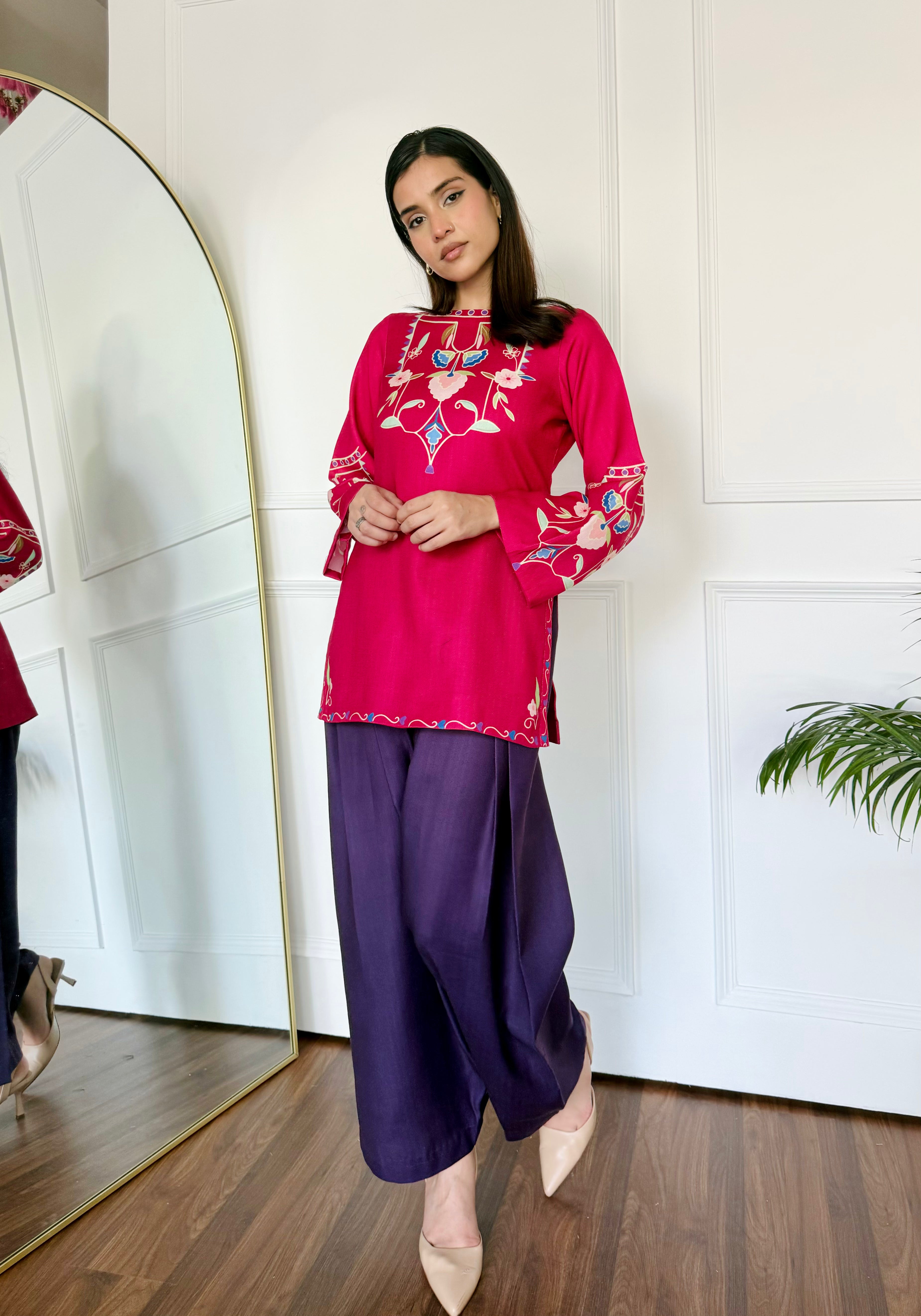 Pink & Purple Farshi Salwaar Set