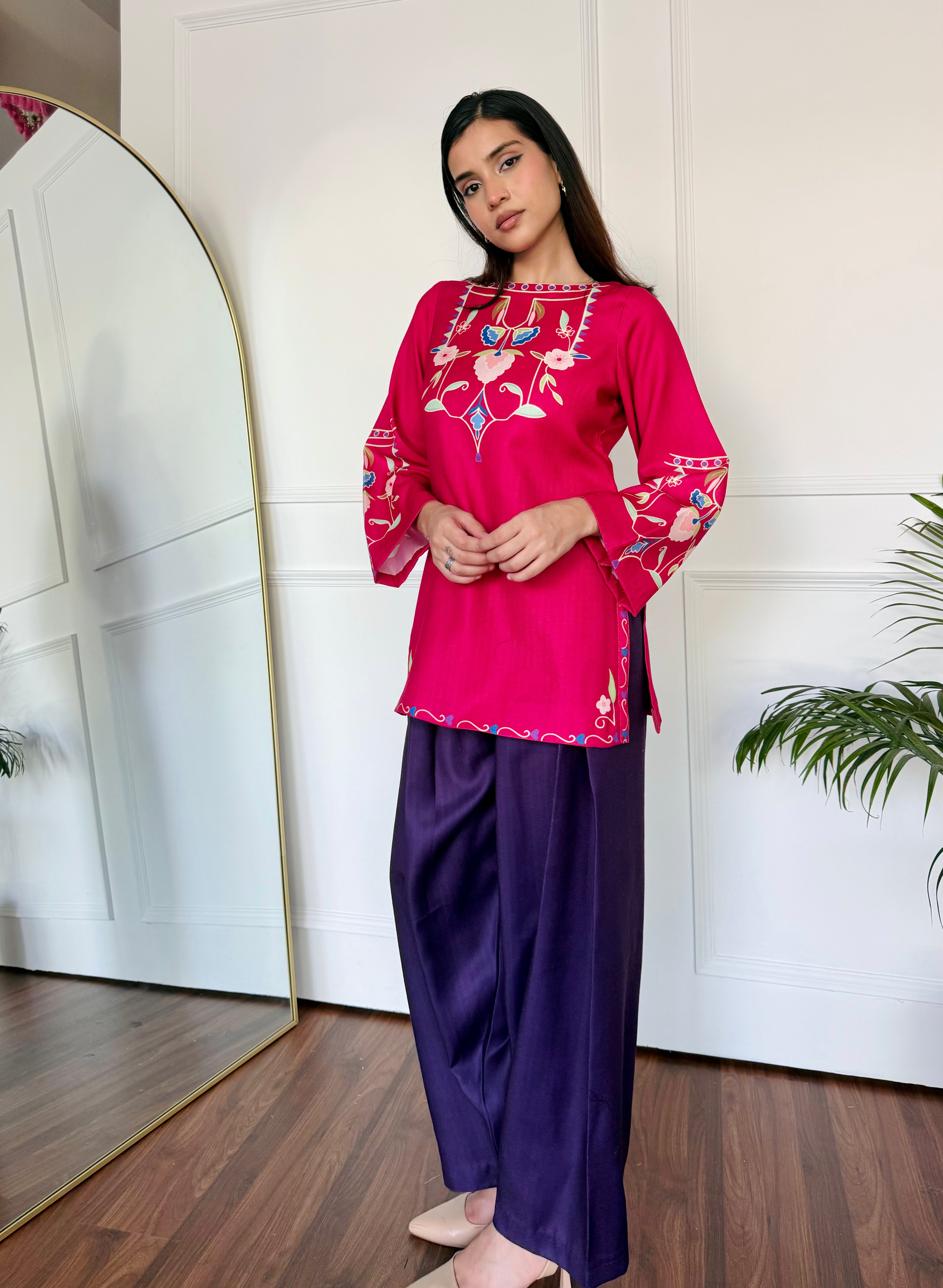 Pink & Purple Farshi Salwaar Set
