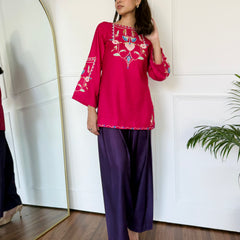 Pink & Purple Farshi Salwaar Set