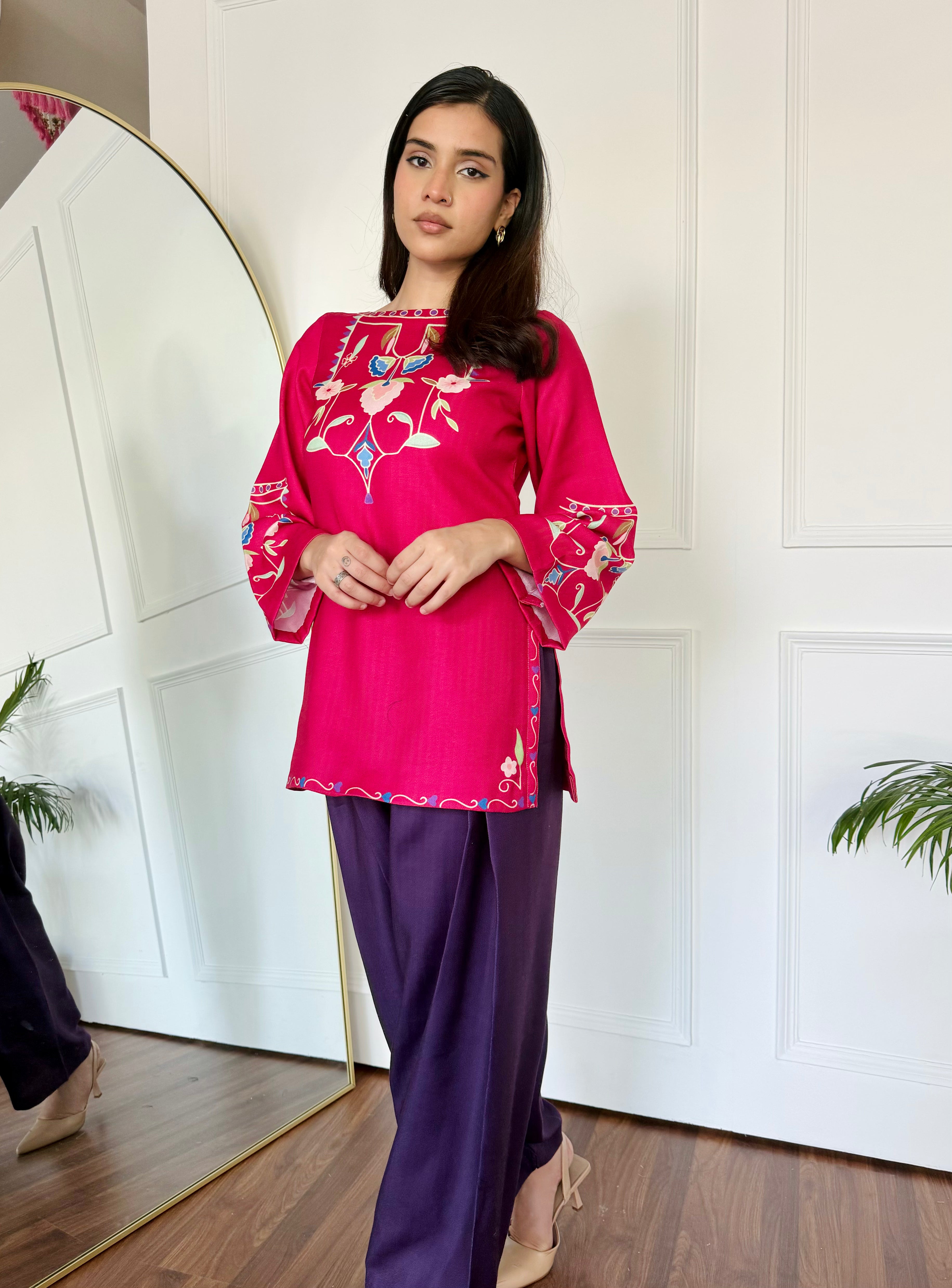 Pink & Purple Farshi Salwaar Set