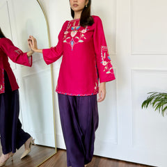 Pink & Purple Farshi Salwaar Set