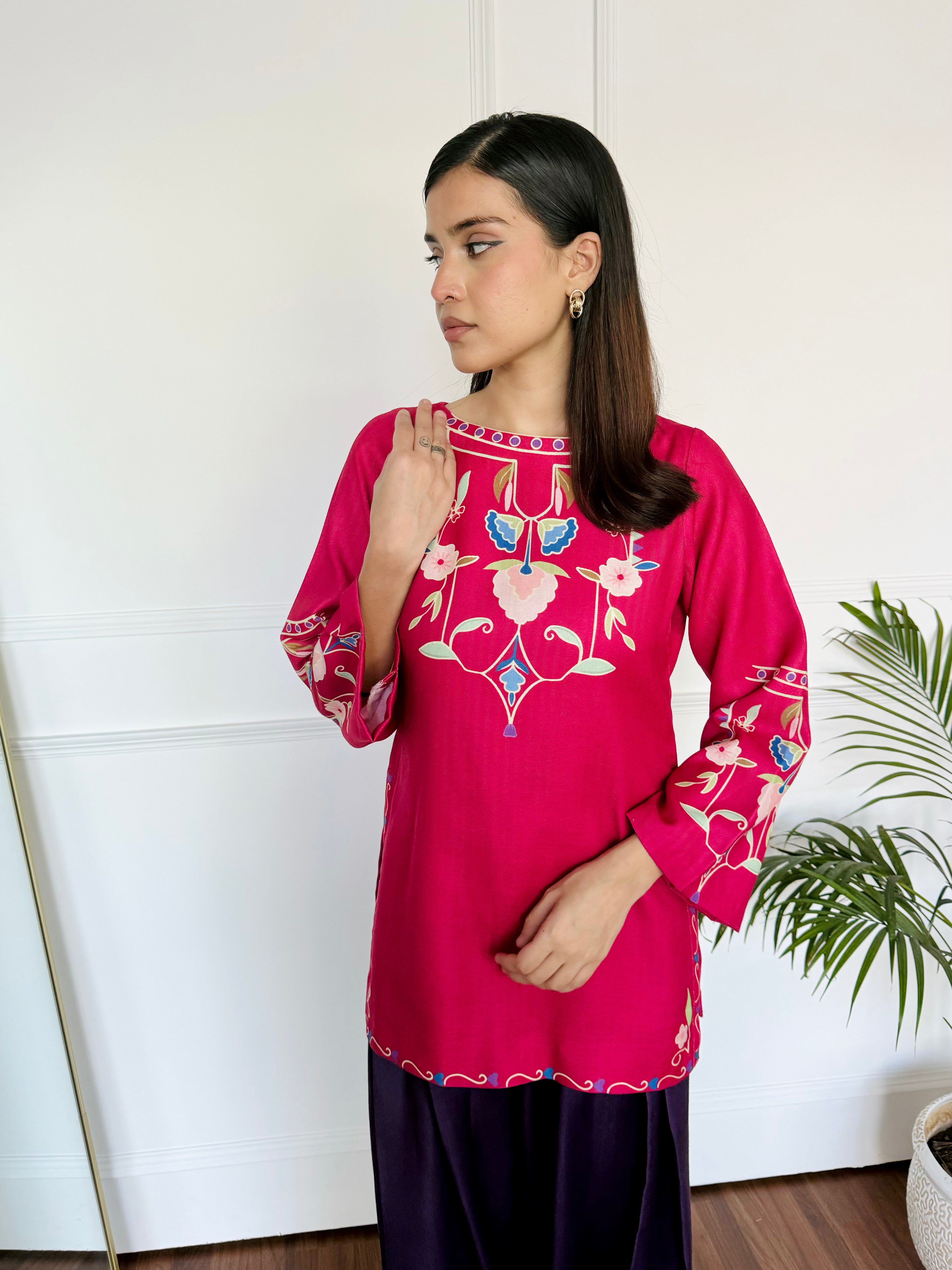 Pink & Purple Farshi Salwaar Set