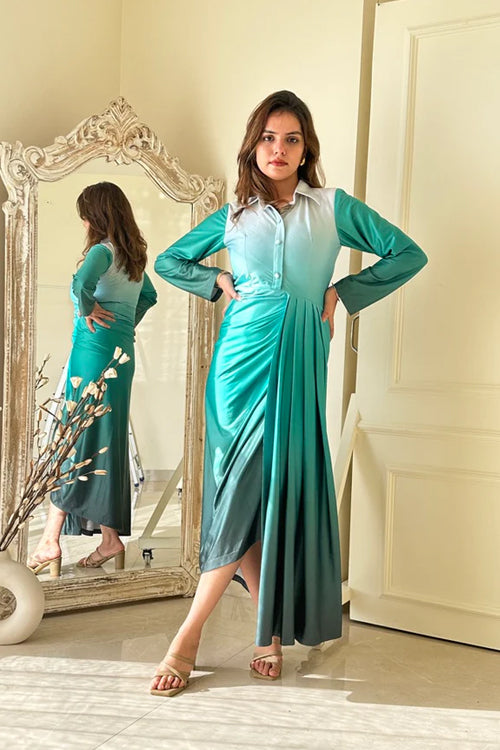 Ombre Formal Luxe Midi Dress