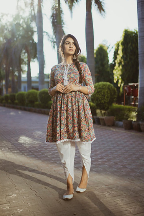 Eva Multicolored Dhoti Set
