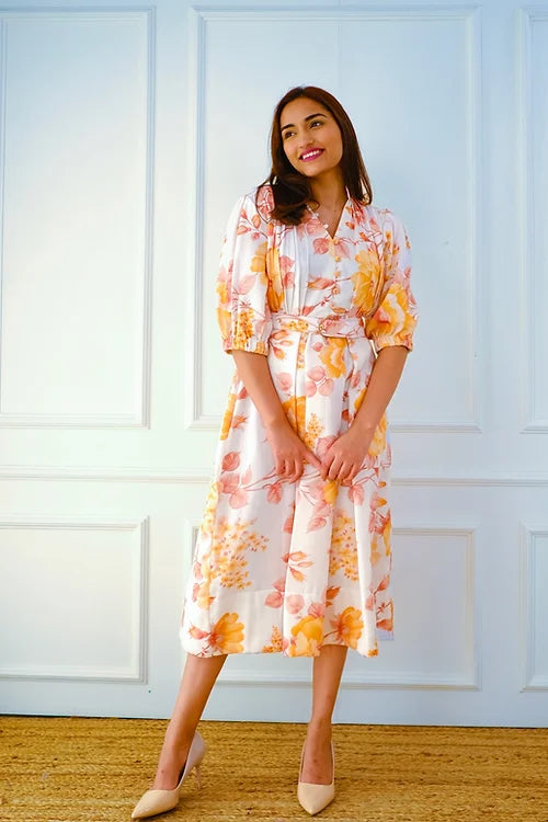 Dianna Floral Summer Midi Dress