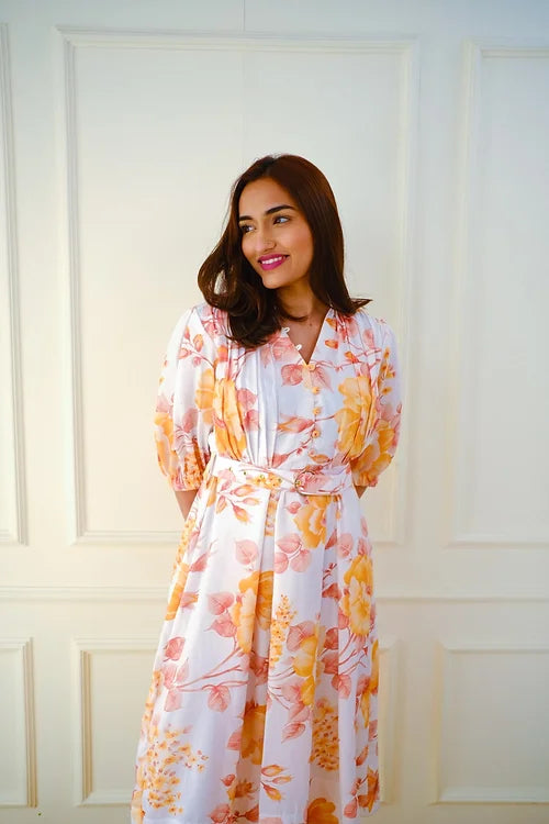 Dianna Floral Summer Midi Dress