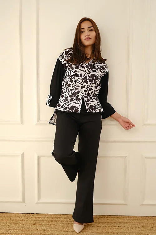 Statement Black High Low Coord