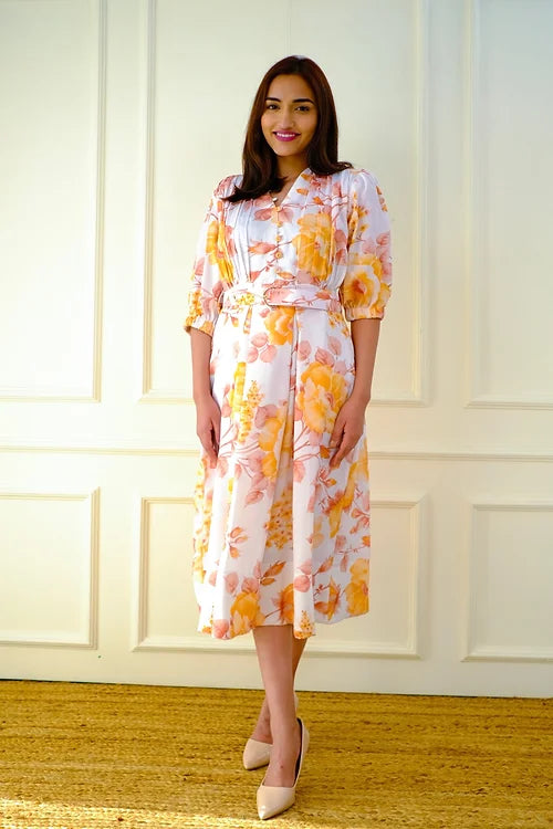 Dianna Floral Summer Midi Dress