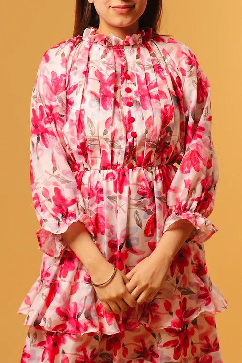 Sylvie Breezy Printed Layered Midi Dress