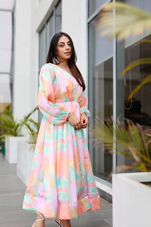 Myra Colorful Fusion Dress