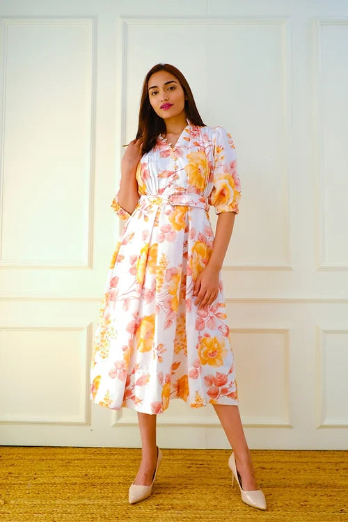 Dianna Floral Summer Midi Dress