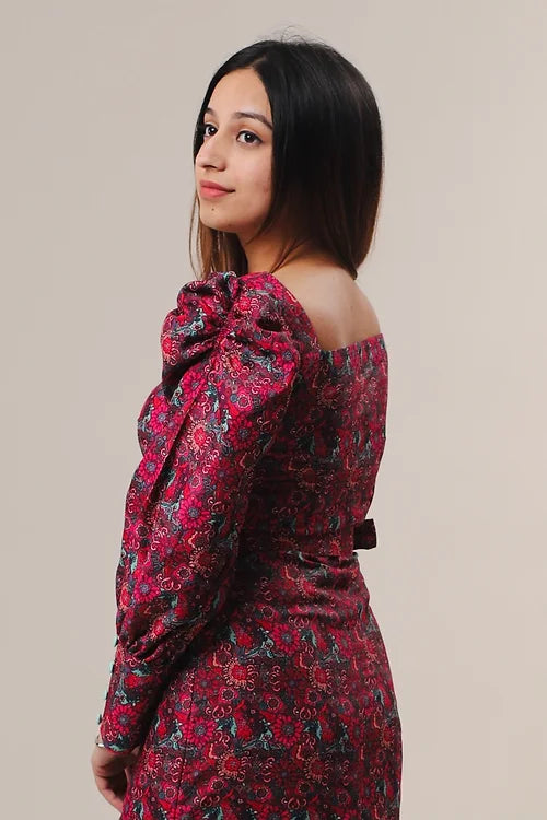Chelsy Printed midi dress