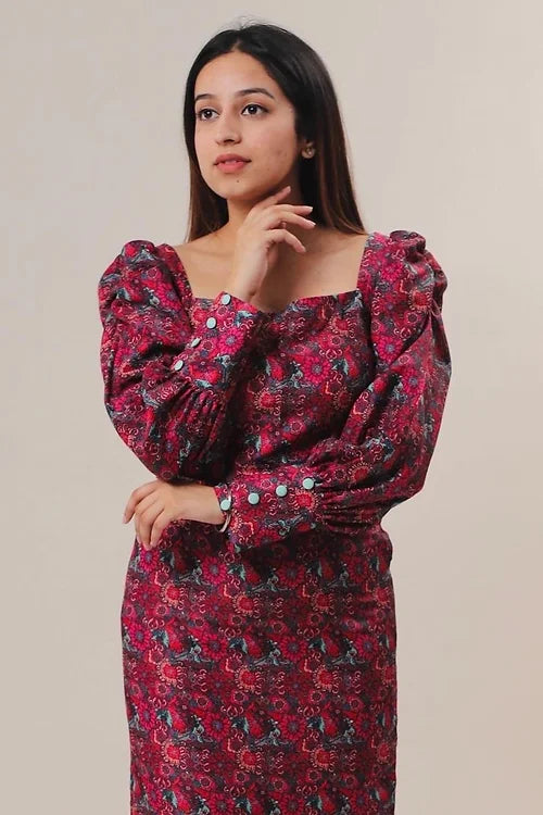 Chelsy Printed midi dress