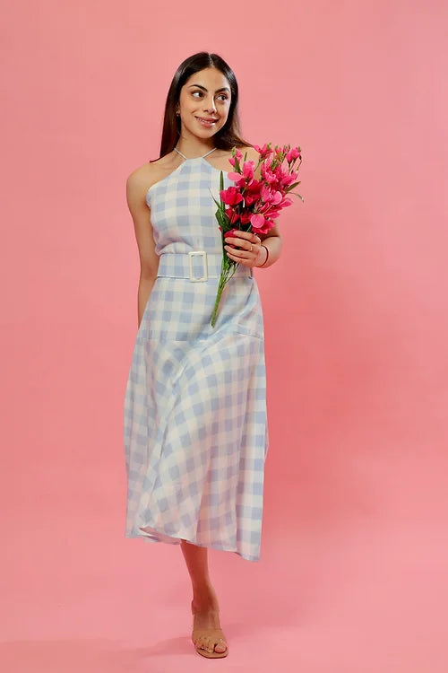 Emily Check Print Summer Dress