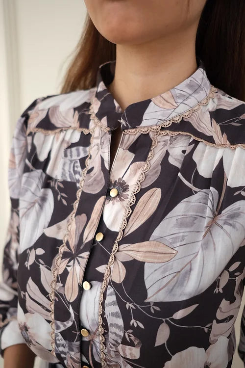 Elegant Black Print Shirt