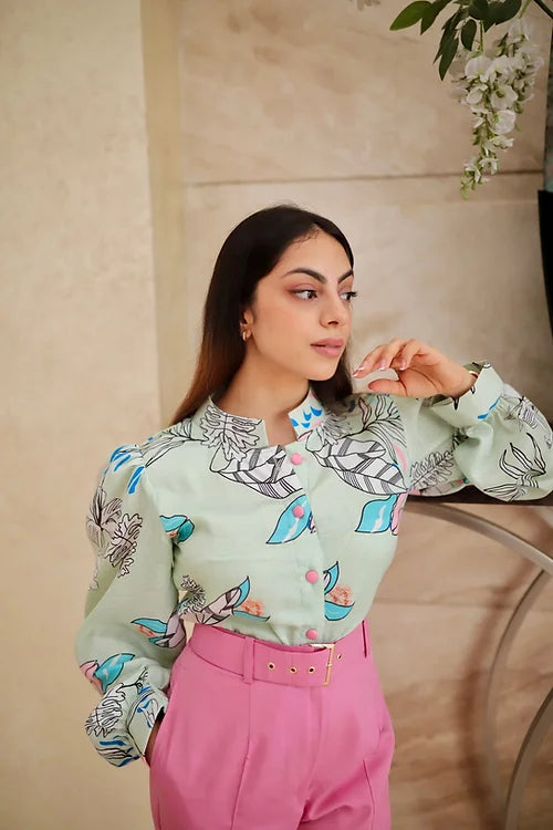 Miley Pastel Coord With Abstract Shirt