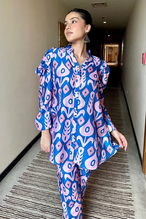 Kyra Ikkat Pakistani Kurta Set
