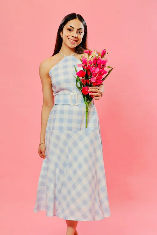Emily Check Print Summer Dress