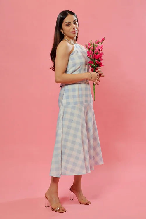 Emily Check Print Summer Dress