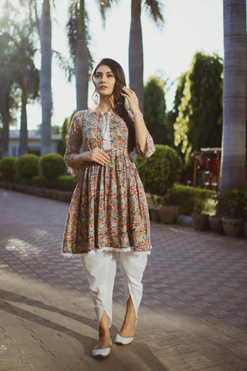 Eva Multicolored Dhoti Set